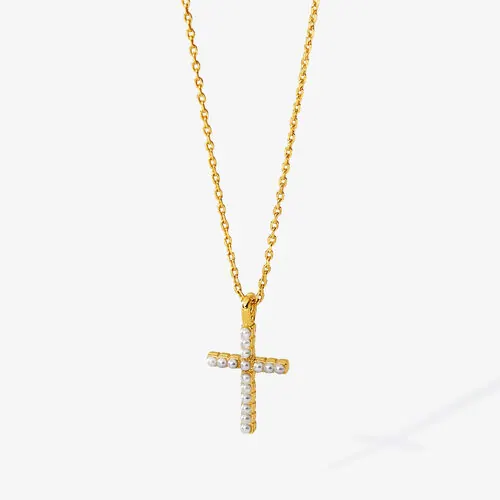 Collar Cruz Classy Perlé